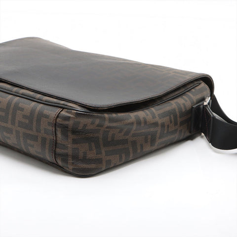 FENDI Zucca PVC messenger bag Shoulder Bag Brown WS15616