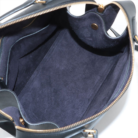 CELINE Small Ring Leather Handbag black WS15617