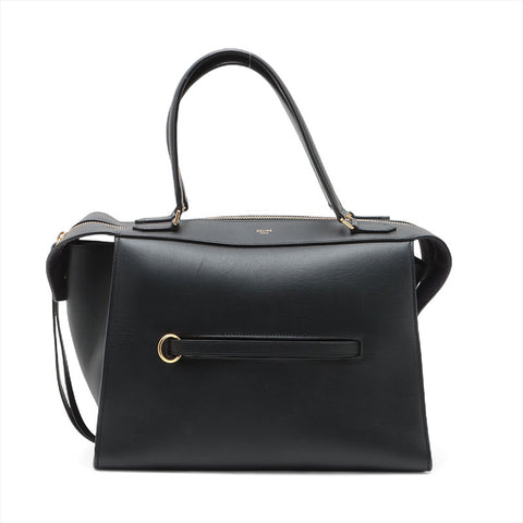 CELINE Small Ring Leather Handbag black WS15617