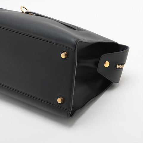 CELINE Small Ring Leather Handbag black WS15617