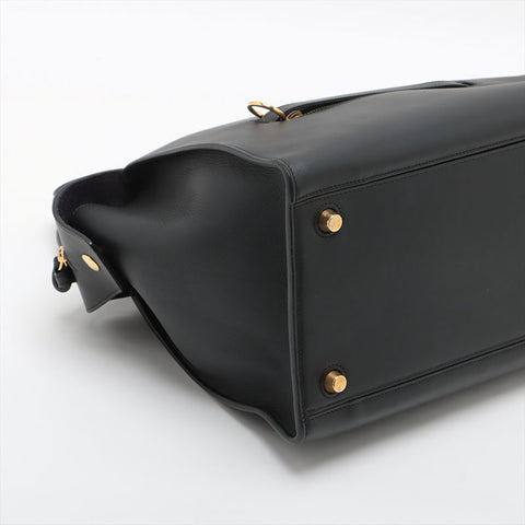 CELINE Small Ring Leather Handbag black WS15617