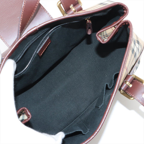 BURBERRY Novacheck PVC Handbag beige WS15618