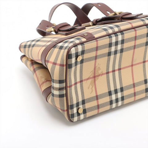 BURBERRY Novacheck PVC Handbag beige WS15618