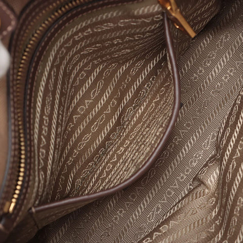 PRADA Jacquard 2way logo Tote Bag beige WS15619