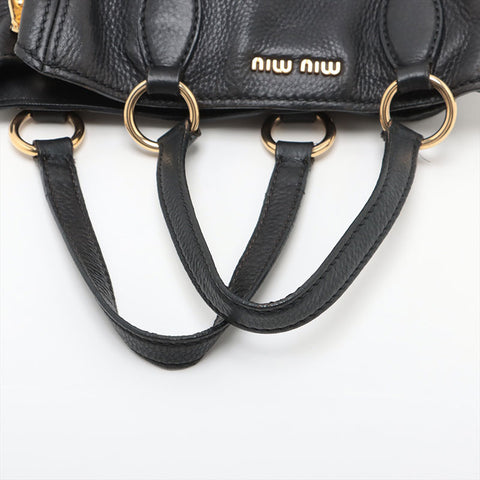 Miu Miu Leather 2way Handbag black WS15621