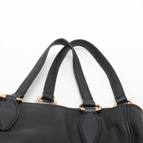 Miu Miu Leather 2way Handbag black WS15621