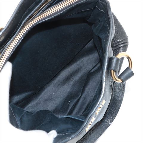 Miu Miu Leather 2way Handbag black WS15621