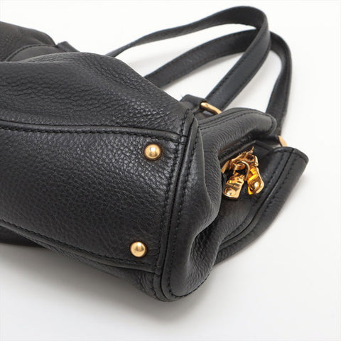 Miu Miu Leather 2way Handbag black WS15621