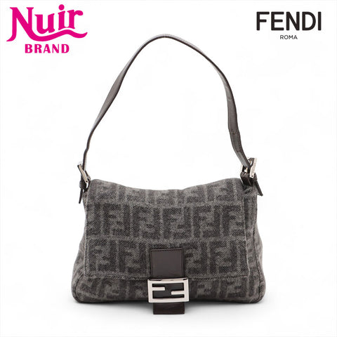 FENDI Wool Mamma Shoulder Bag gray WS15622