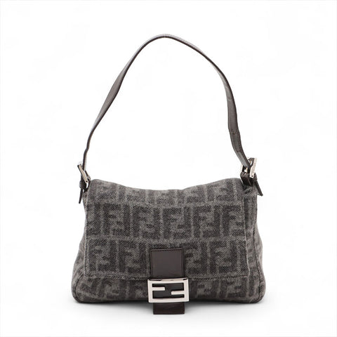 FENDI Wool Mamma Shoulder Bag gray WS15622
