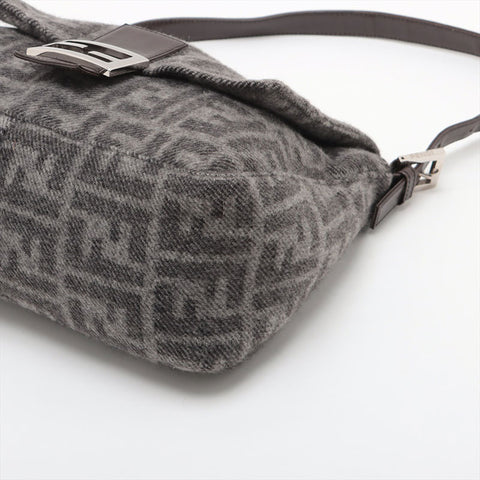FENDI Wool Mamma Shoulder Bag gray WS15622