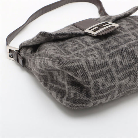 FENDI Wool Mamma Shoulder Bag gray WS15622