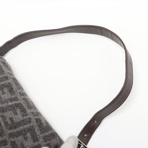 FENDI Wool Mamma Shoulder Bag gray WS15622
