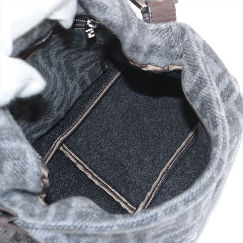 FENDI Wool Mamma Shoulder Bag gray WS15622