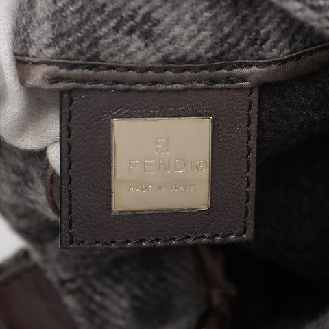 FENDI Wool Mamma Shoulder Bag gray WS15622