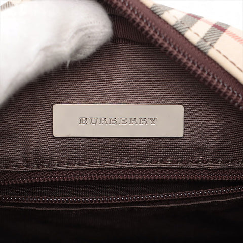 BURBERRY Nova check canvas Shoulder Bag beige WS15625