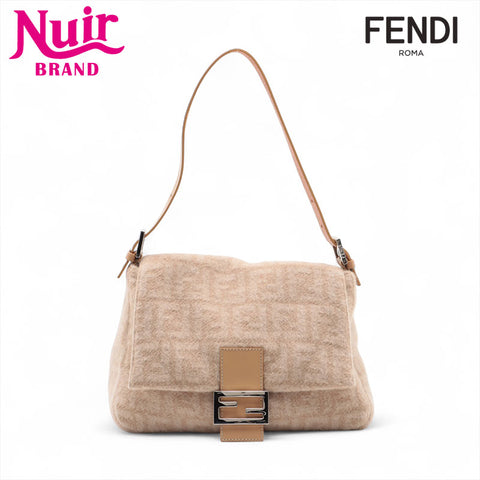 FENDI Wool Mamma Shoulder Bag beige WS15627