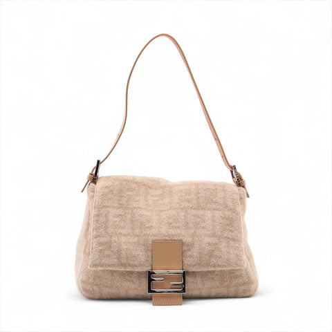 FENDI Wool Mamma Shoulder Bag beige WS15627