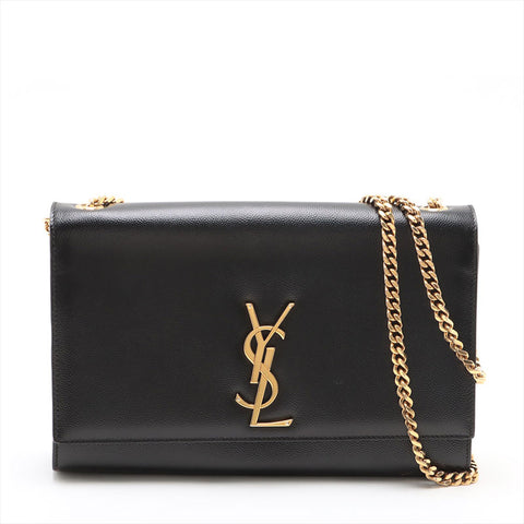 YVES SAINT LAURENT Leather Kate Shoulder Bag black WS15630