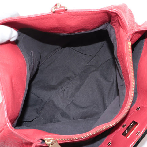 FENDI Mira Leather Tote Bag Red WS15631
