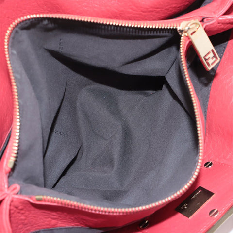 FENDI Mira Leather Tote Bag Red WS15631