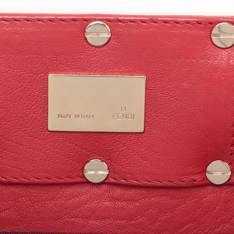 FENDI Mira Leather Tote Bag Red WS15631