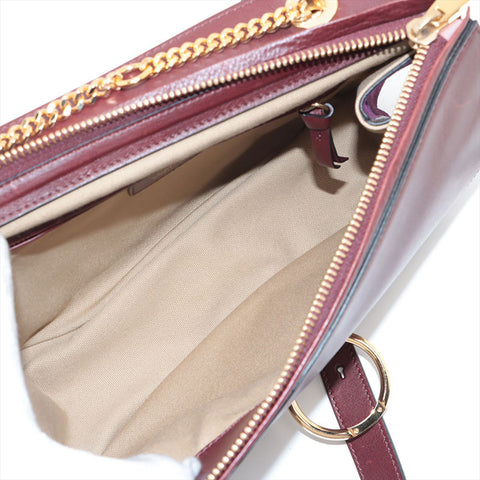 Chloe Leather Goldie Handbag Bordeaux WS15632