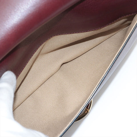 Chloe Leather Goldie Handbag Bordeaux WS15632