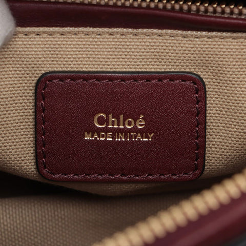 Chloe Leather Goldie Handbag Bordeaux WS15632