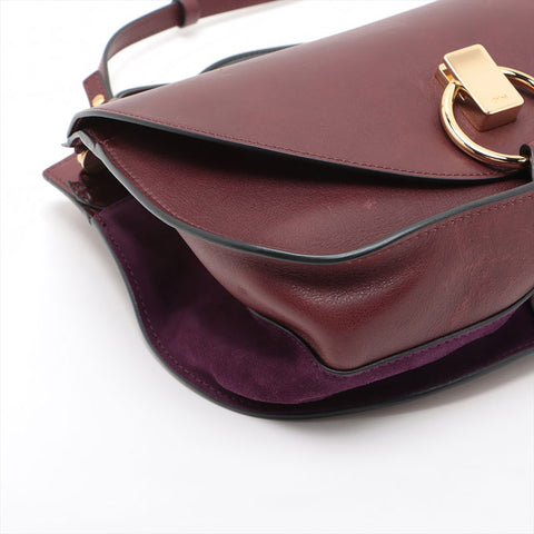 Chloe Leather Goldie Handbag Bordeaux WS15632