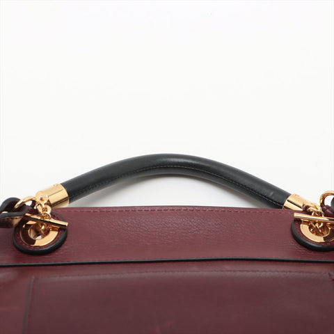 Chloe Leather Goldie Handbag Bordeaux WS15632