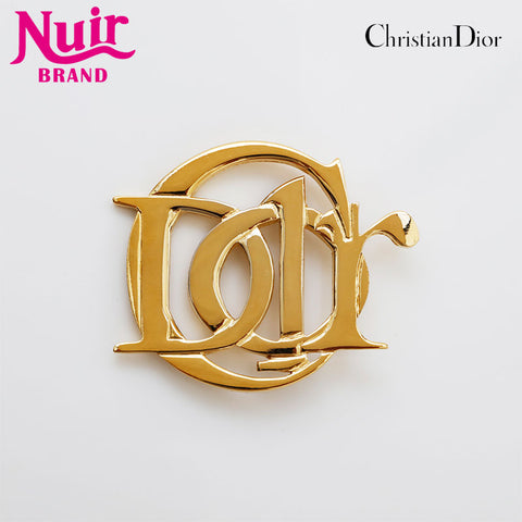 Christian Dior logo Brooch gold WS15644
