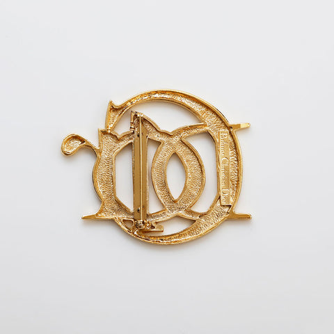 Christian Dior logo Brooch gold WS15644