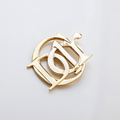 Christian Dior logo Brooch gold WS15644