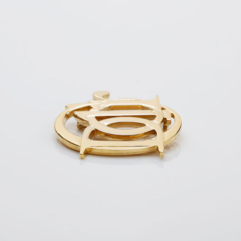 Christian Dior logo Brooch gold WS15644