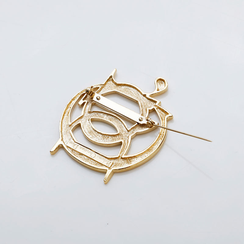 Christian Dior ヴィンテージ CDロゴ ゴールド リーフ ブローチ Christian Dior ヴィンテージ CDロゴ ゴールド リーフ ブローチ