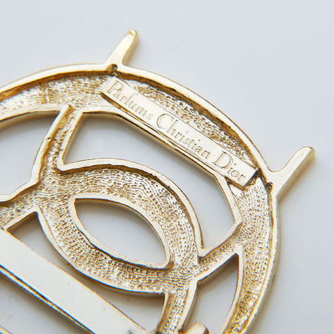 Christian Dior logo Brooch gold WS15644