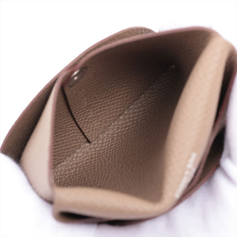 HERMES Bastia Epsom U stamp 2022 Coin case Brown WS15649