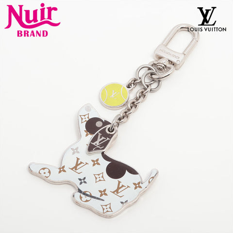 LOUIS VUITTON 2022 Monogram Bijou Sac LV Dog key ring white WS15653