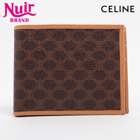 CELINE PVC Macadam Bifold Wallet Brown WS15657