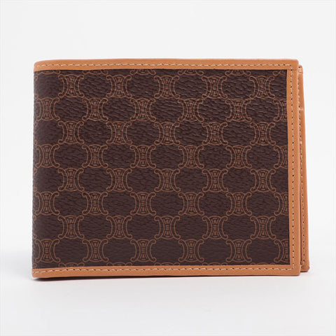 CELINE PVC Macadam Bifold Wallet Brown WS15657