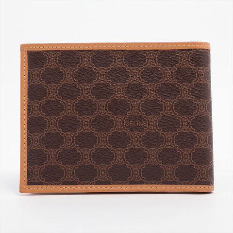 CELINE PVC Macadam Bifold Wallet Brown WS15657