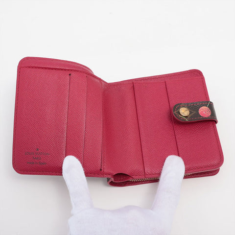 LOUIS VUITTON Takashi Murakami Monogram Cherry Compact Zip Bifold Wallet pink WS15658