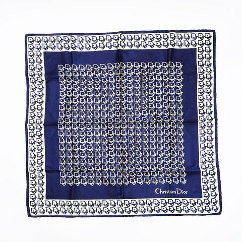 Christian Dior Trotter Silk scarf Navy WS15659