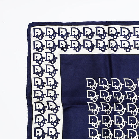 Christian Dior Trotter Silk scarf Navy WS15659