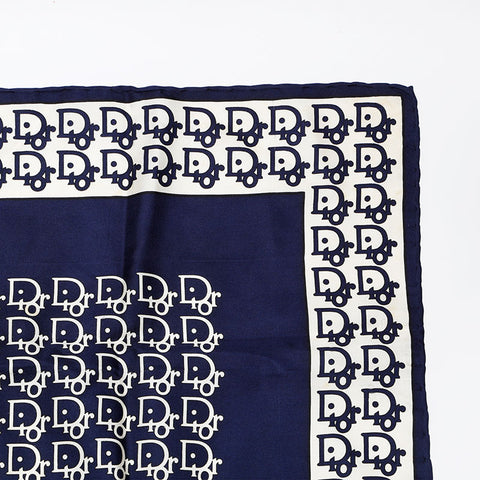 Christian Dior Trotter Silk scarf Navy WS15659