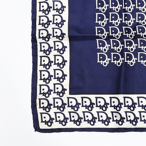 Christian Dior Trotter Silk scarf Navy WS15659