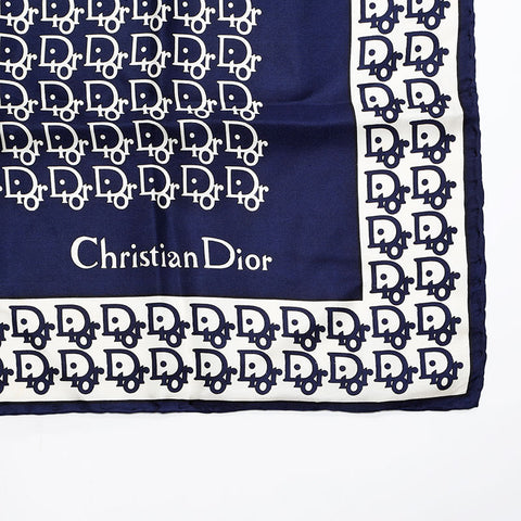 Christian Dior Trotter Silk scarf Navy WS15659