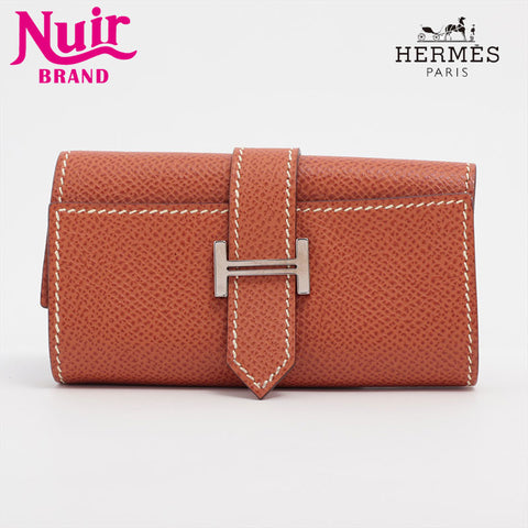 HERMES Bearn Constance Epsomx Metal □J stamp 2006 Key holder  Brown WS15660