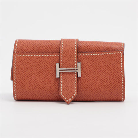 HERMES Bearn Constance Epsomx Metal □J stamp 2006 Key holder  Brown WS15660